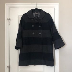 JCrew Collection Striped Pea Coat